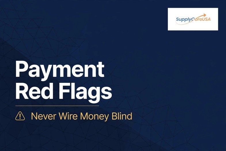Payment red flags - never wire money blind to a wholesale supplier