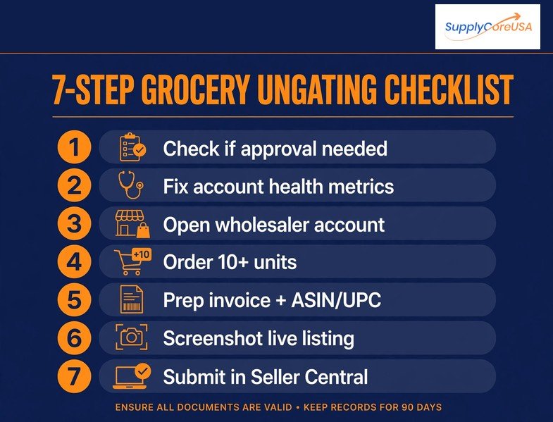 7-step checklist to get ungated in grocery on Amazon