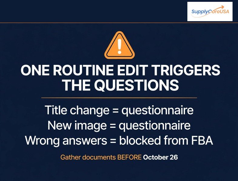 Warning: one routine edit triggers Amazon hazmat questions, wrong answers risk getting blocked from FBA