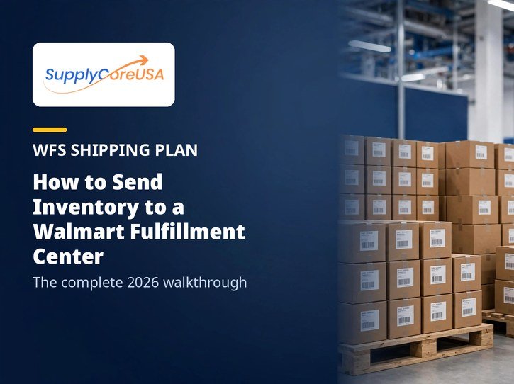 How to Send Inventory to a Walmart Fulfillment Center - WFS Shipping Plan guide by SupplyCore USA